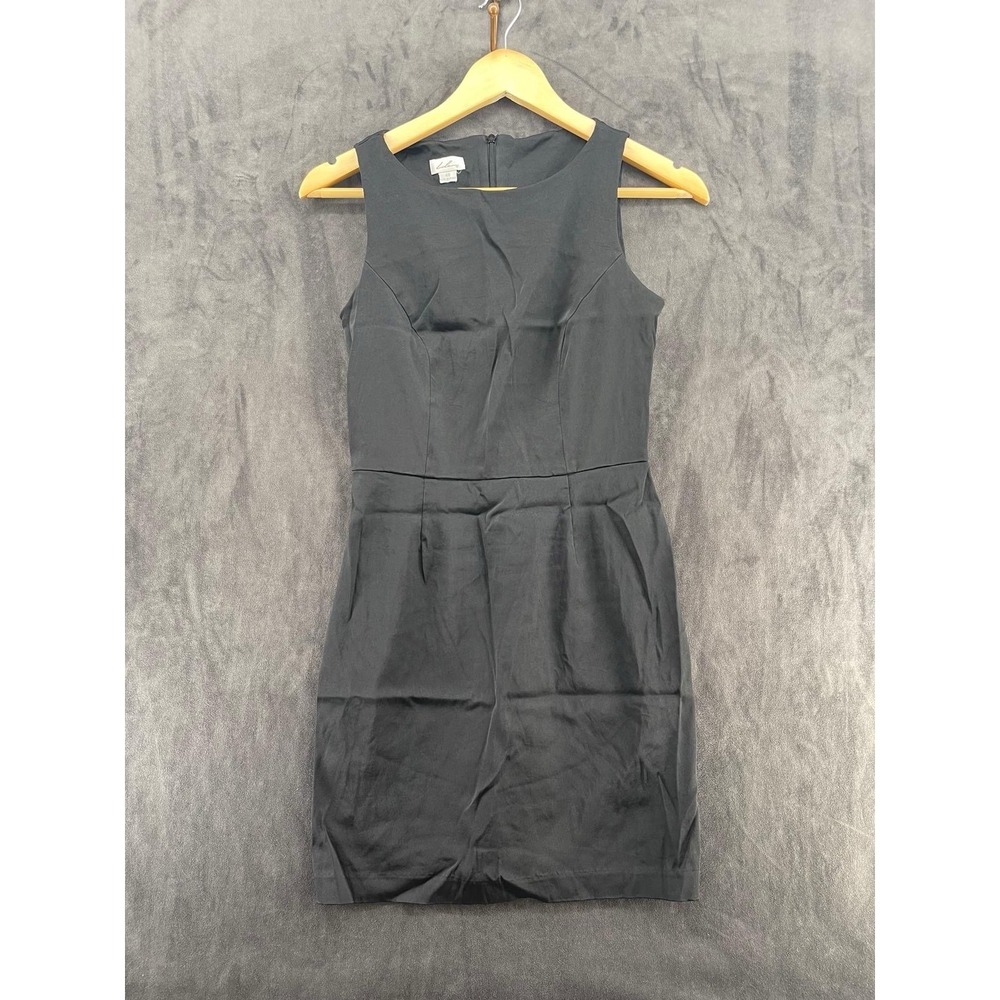 Lola Made In France Black Sleeveless Sheath Dress Women Size 40 Stretch